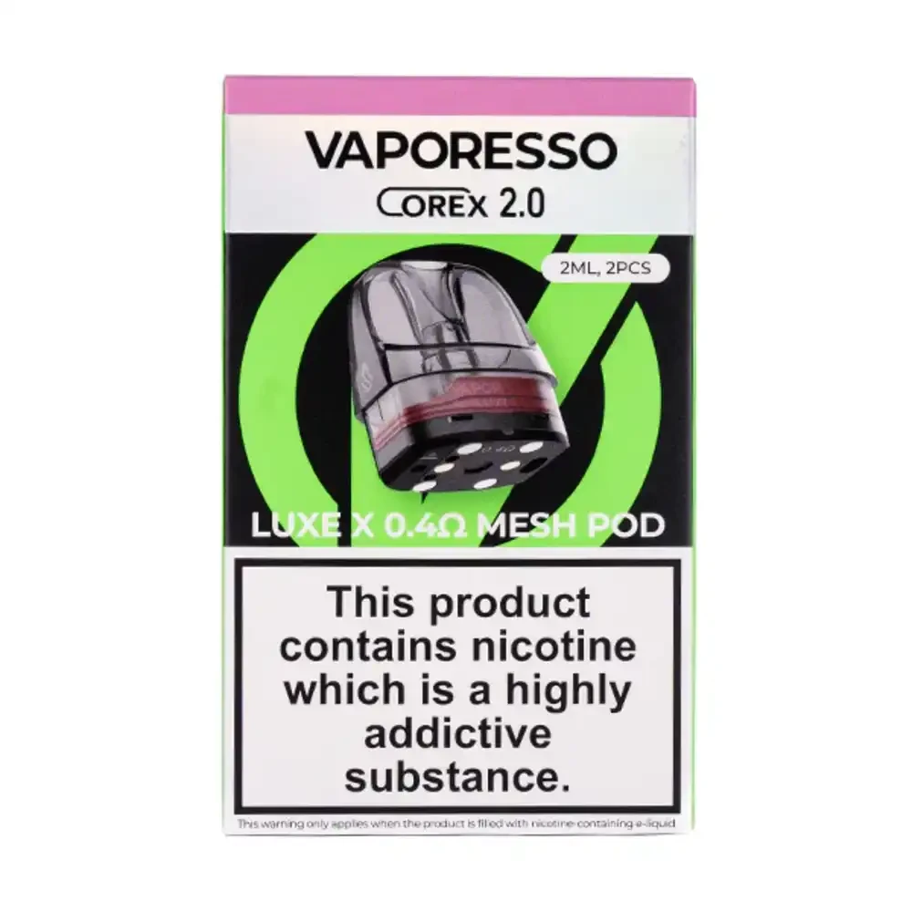  0.4ohm DTL Mesh Vaporesso Luxe X Corex 2.0 Replacement Pods 2 Packs