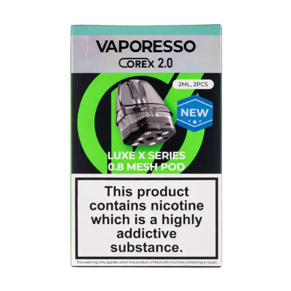  0.8ohm MTL Mesh Vaporesso Luxe X Corex 2.0 Replacement Pods 2 Packs