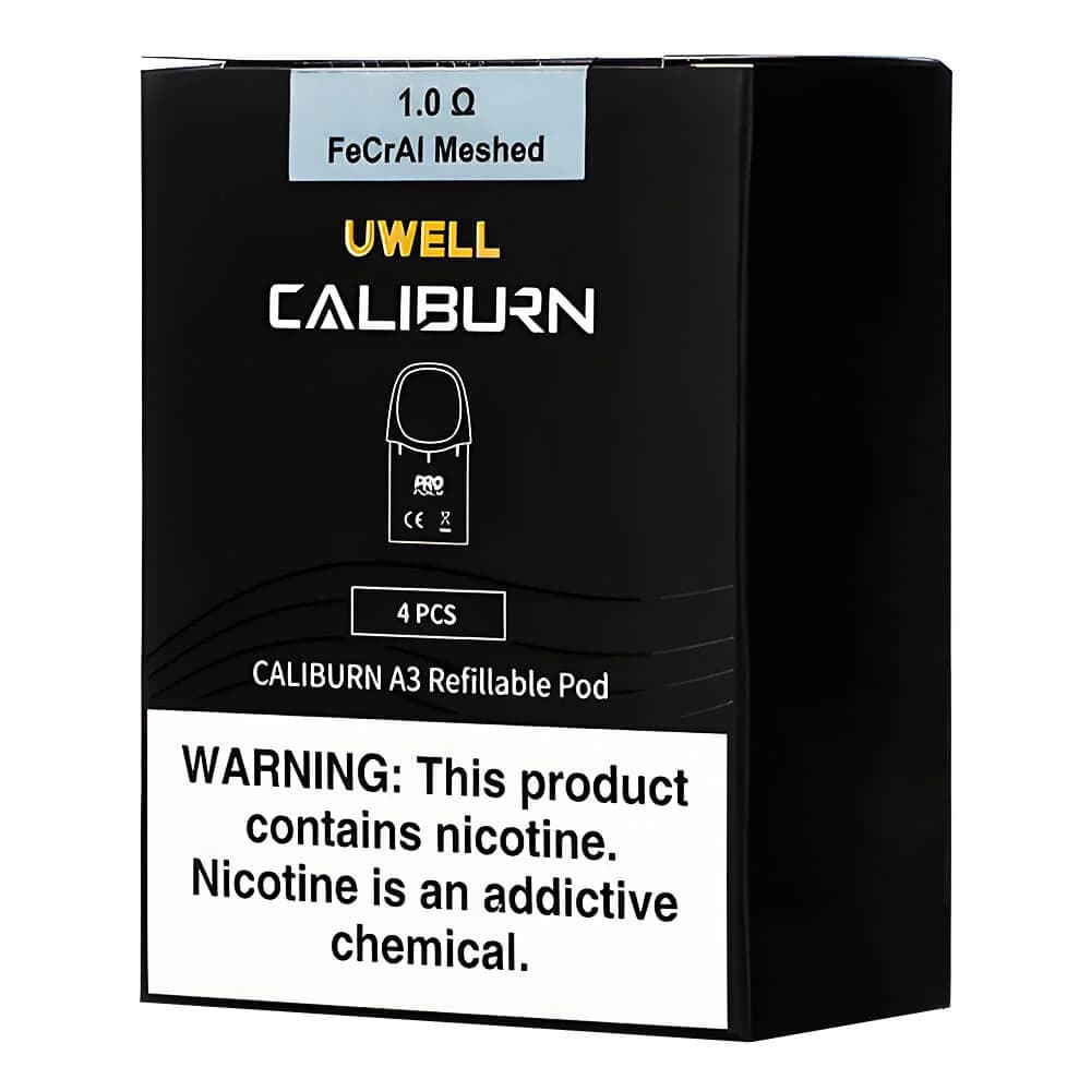  1.0ohm Uwell Caliburn A3 Replacement Pods 4 Packs