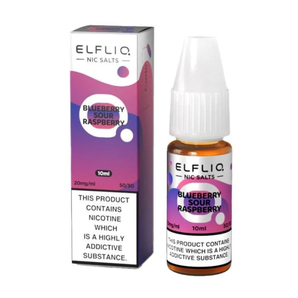  Blue Sour Raspberry / 20mg Elf Bar Elfliq Nic Salt E-Liquids 10ml