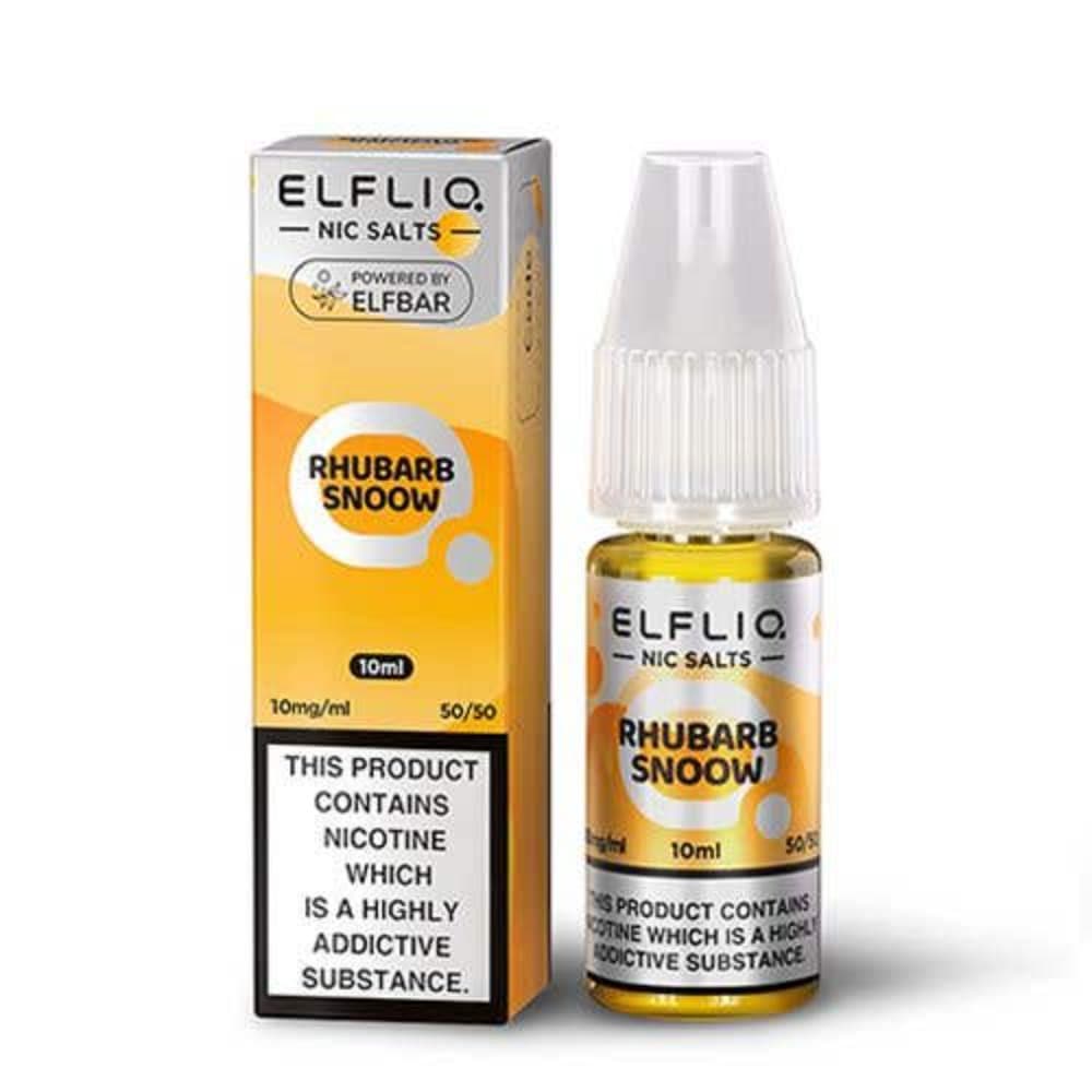  Rhubarb Snoow / 20mg Elf Bar Elfliq Nic Salt E-Liquids 10ml