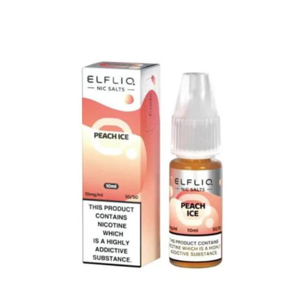  Peach Ice / 20mg Elf Bar Elfliq Nic Salt E-Liquids 10ml