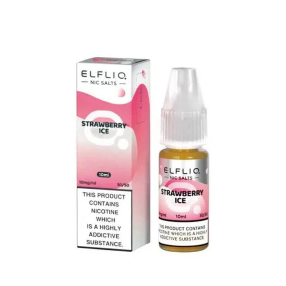  Strawberry Ice / 20mg Elf Bar Elfliq Nic Salt E-Liquids 10ml