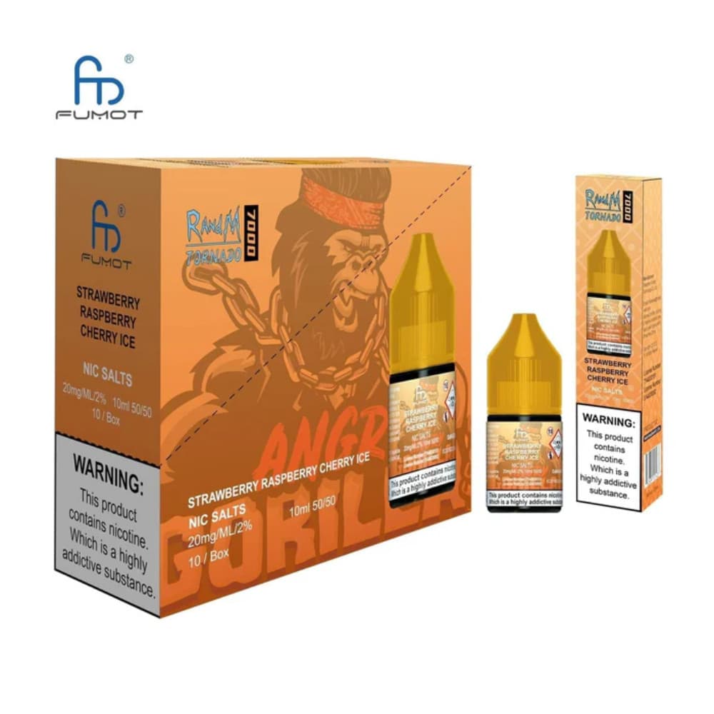  Strawberry Raspberry Cherry RandM 7000 Nic Salts E-Liquids 10ml