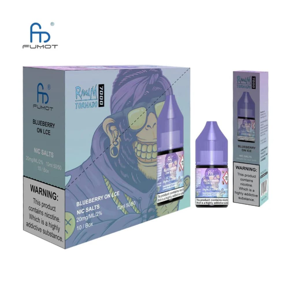 Blueberry On Ice RandM 7000 Nic Salts E-Liquids 10ml