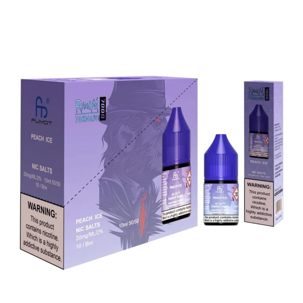  Peach Ice RandM 7000 Nic Salts E-Liquids 10ml