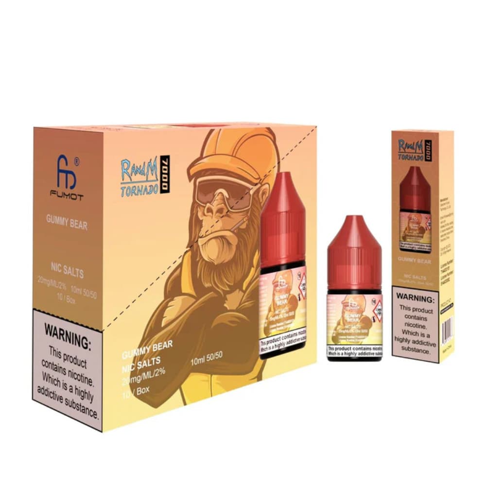  Gummy Bear RandM 7000 Nic Salts E-Liquids 10ml