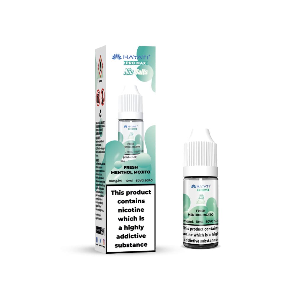  Fresh Menthol Mojito / 10mg Hayati Pro Max Nic Salts E-Liquids 10ml