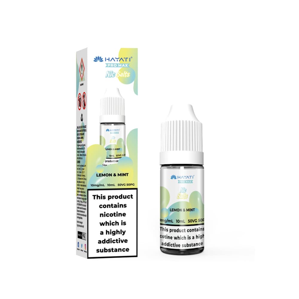  Lemon & Mint / 10mg Hayati Pro Max Nic Salts E-Liquids 10ml
