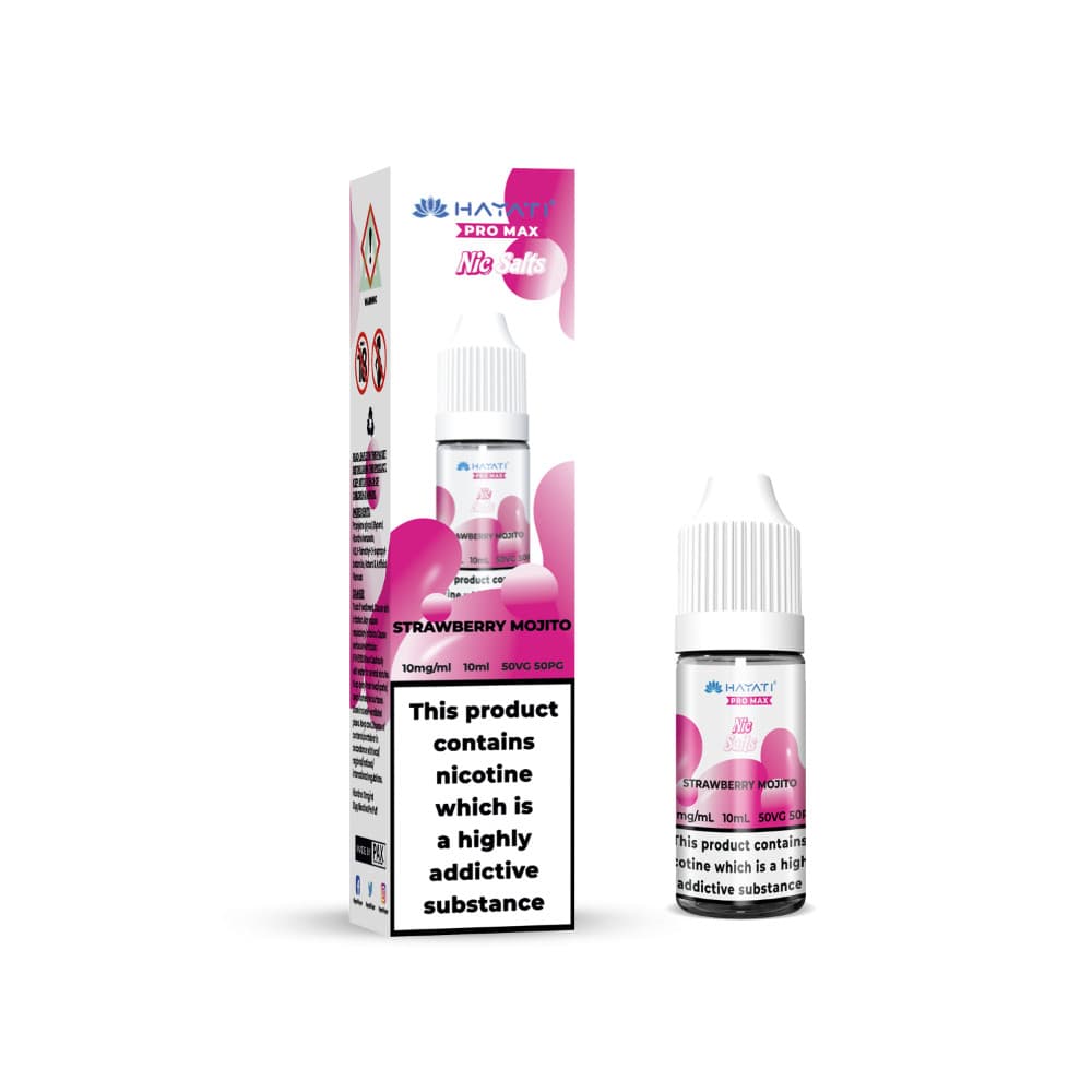  Strawberry Mojito / 10mg Hayati Pro Max Nic Salts E-Liquids 10ml
