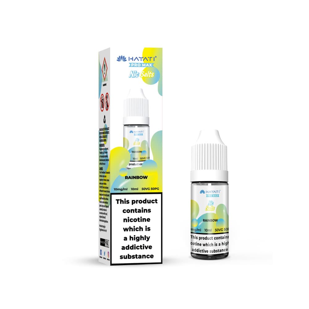  Rainbow / 10mg Hayati Pro Max Nic Salts E-Liquids 10ml