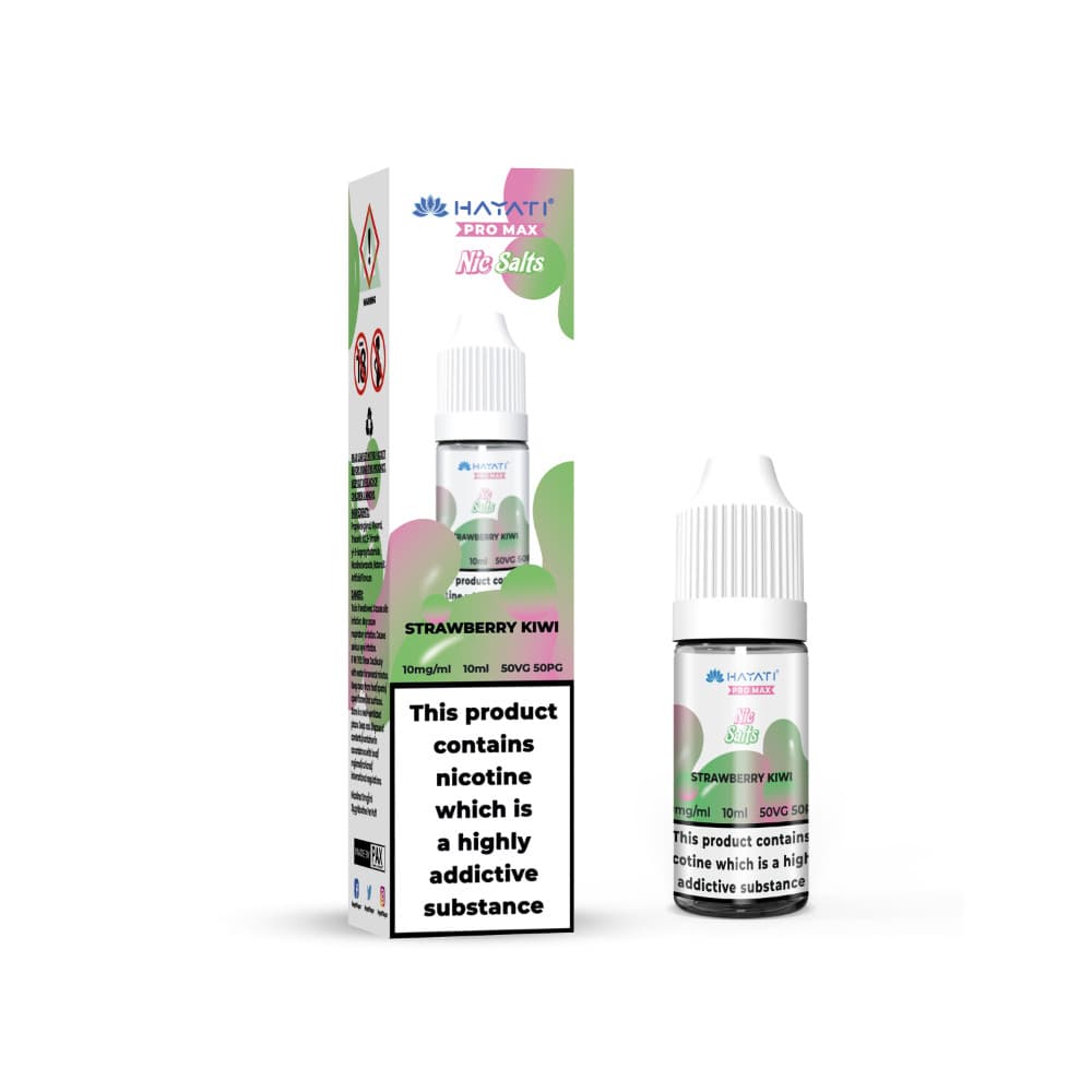 Strawberry Kiwi / 10mg Hayati Pro Max Nic Salts E-Liquids 10ml