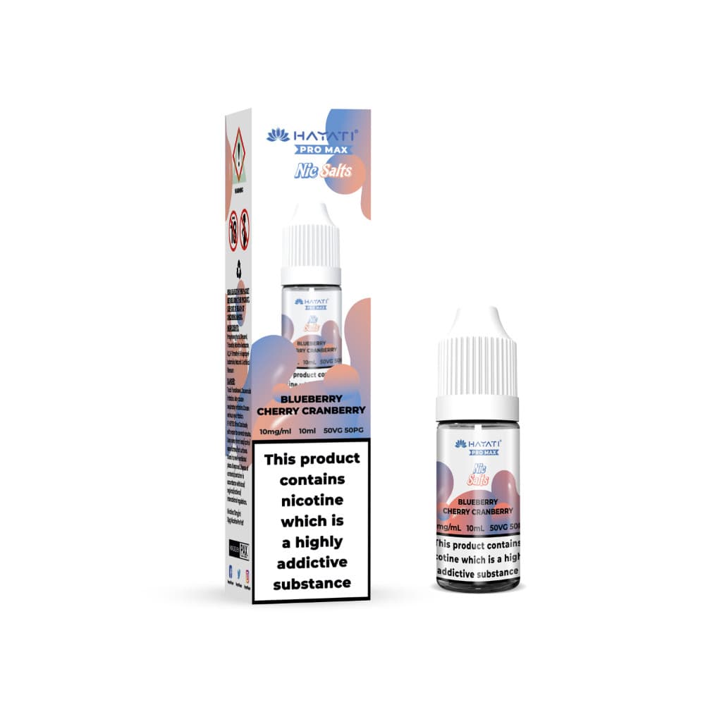  Blueberry Cherry Cranberry / 20mg Hayati Pro Max Nic Salts E-Liquids 10ml
