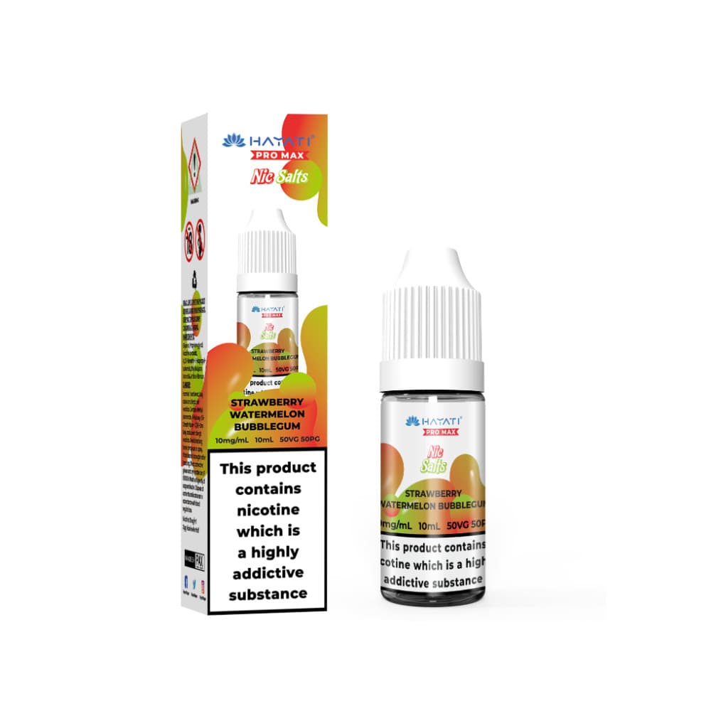  Strawberry Watermelon Bubblegum / 20mg Hayati Pro Max Nic Salts E-Liquids 10ml