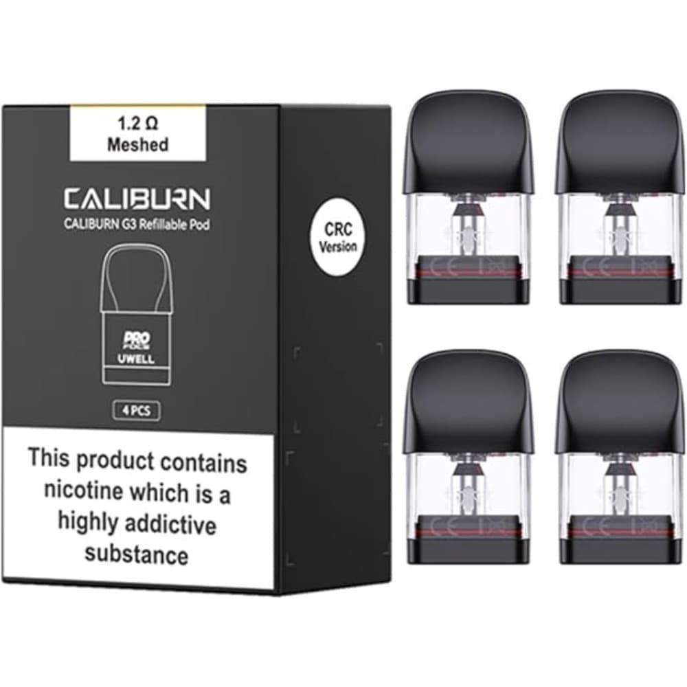  1.2ohm Uwell Caliburn G3 Replacement Pods 4 Packs
