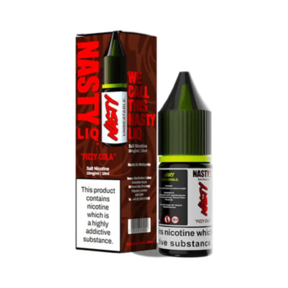  Fizzy Cola / 10mg Nasty Liq Nic Salts e liquids 10ml Box of 10