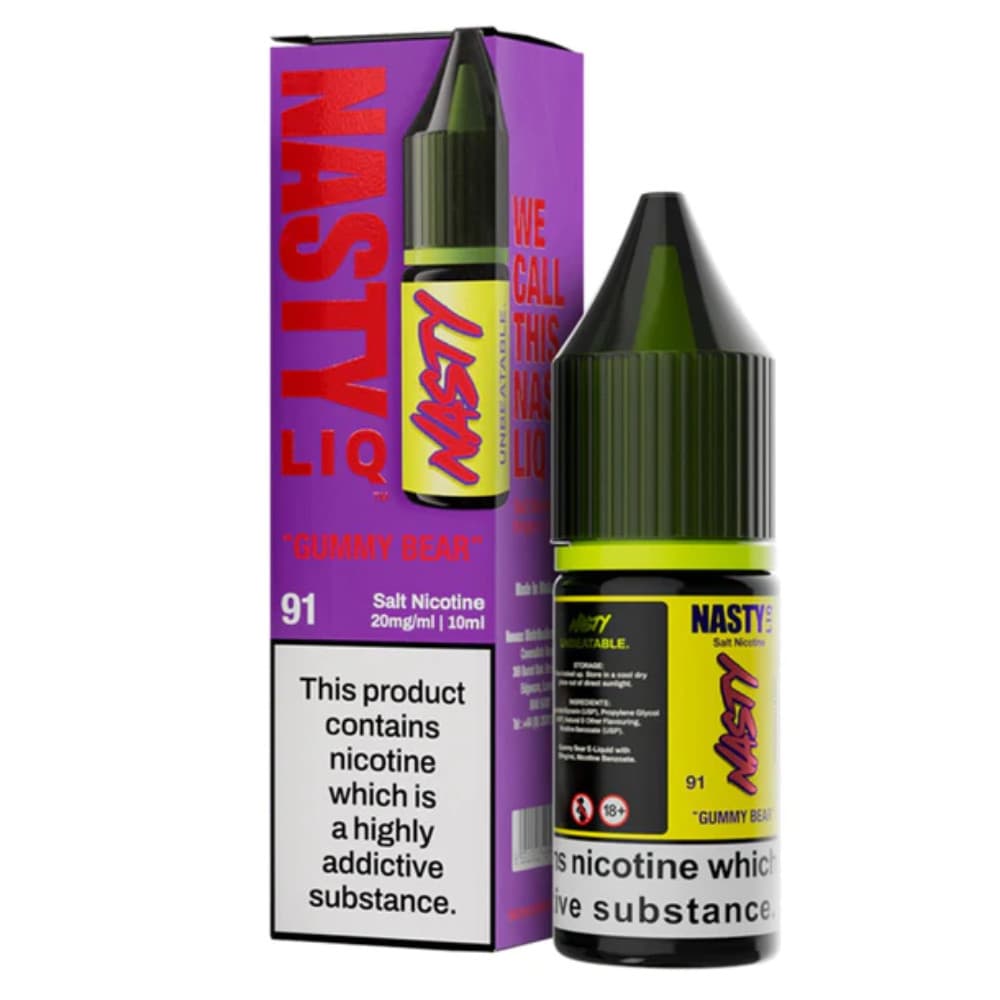  Gummy Bear / 20mg Nasty Liq Nic Salts e liquids 10ml Box of 10