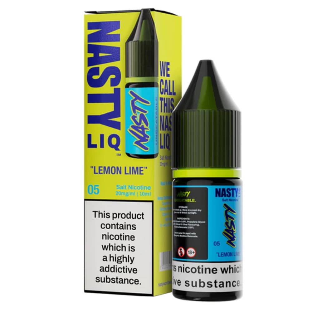  Lemon Lime / 10mg Nasty Liq Nic Salts e liquids 10ml Box of 10