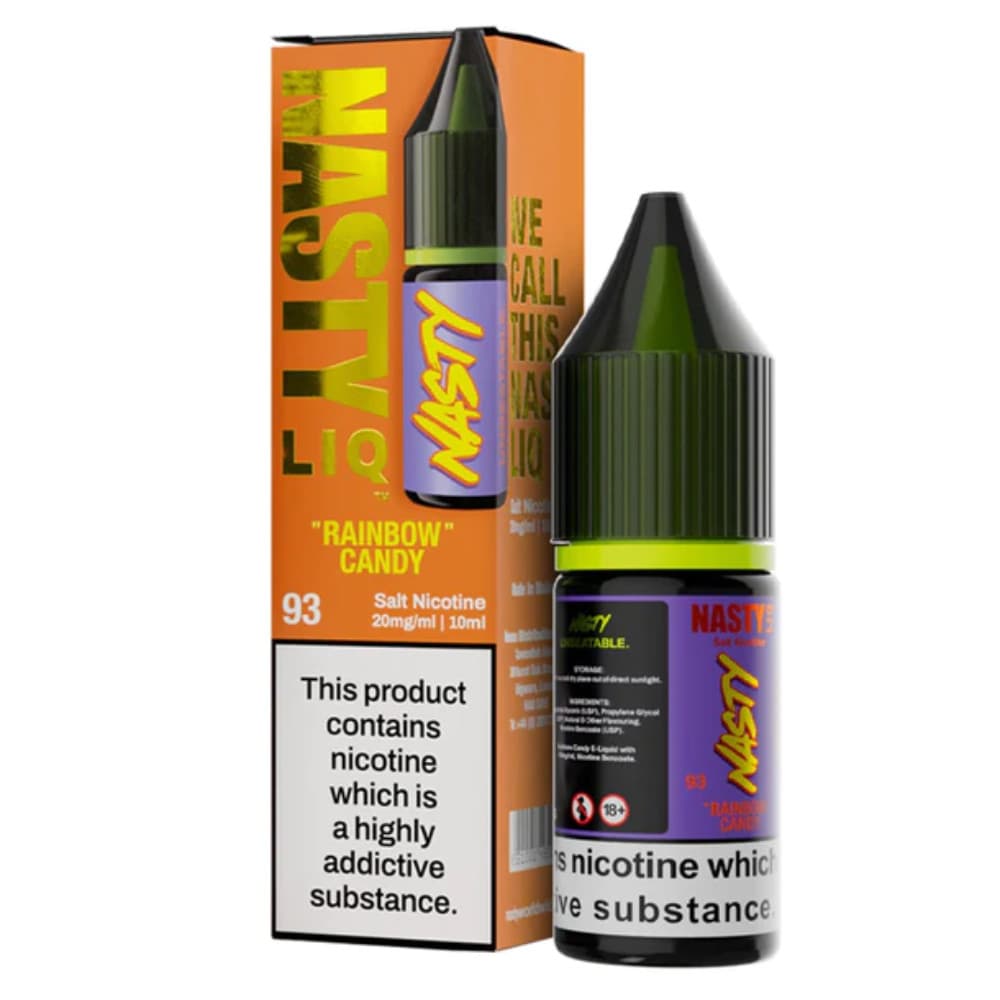  Rainbow Candy / 10mg Nasty Liq Nic Salts e liquids 10ml Box of 10