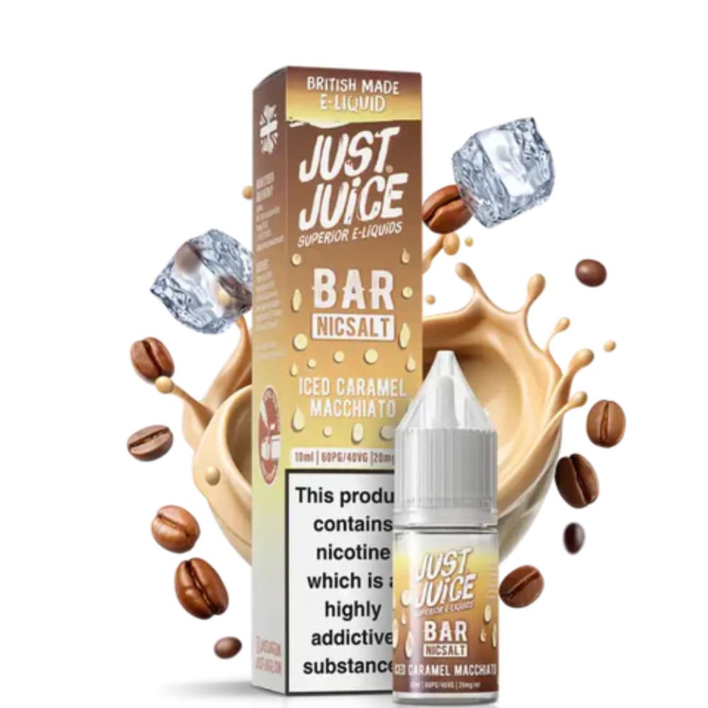  Iced Caramel Macchiato / 10mg Just Juice Bar Nic Salts e liquids 10ml Box of 10