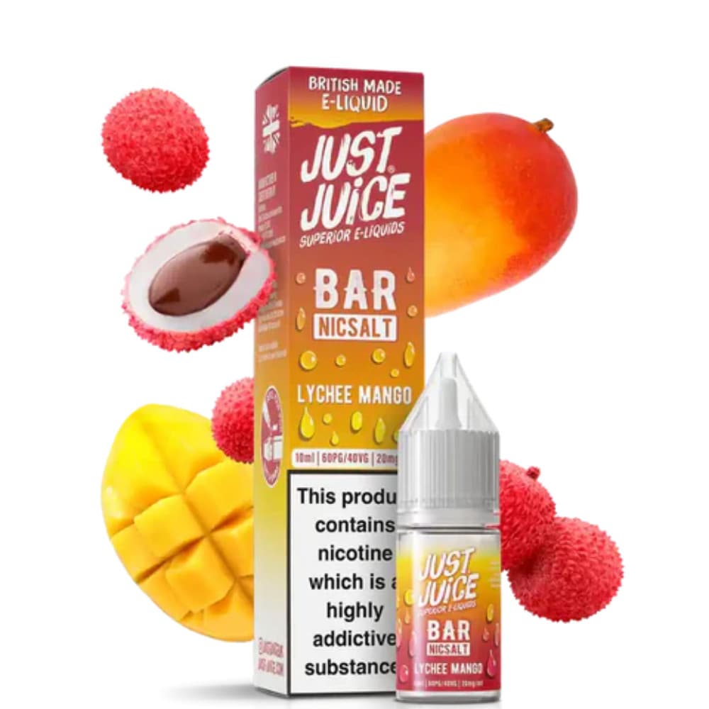  Lychee Mango / 10mg Just Juice Bar Nic Salts e liquids 10ml Box of 10