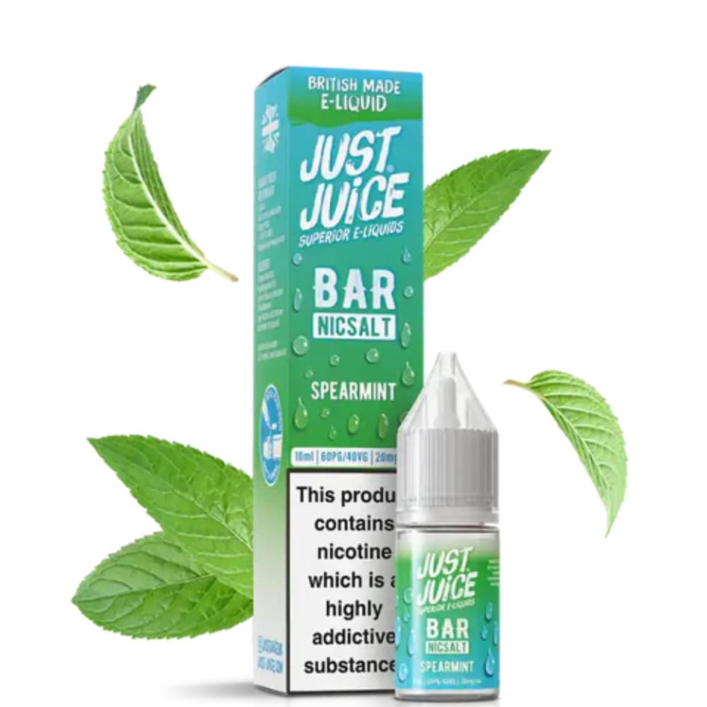  Spearmint / 10mg Just Juice Bar Nic Salts e liquids 10ml Box of 10
