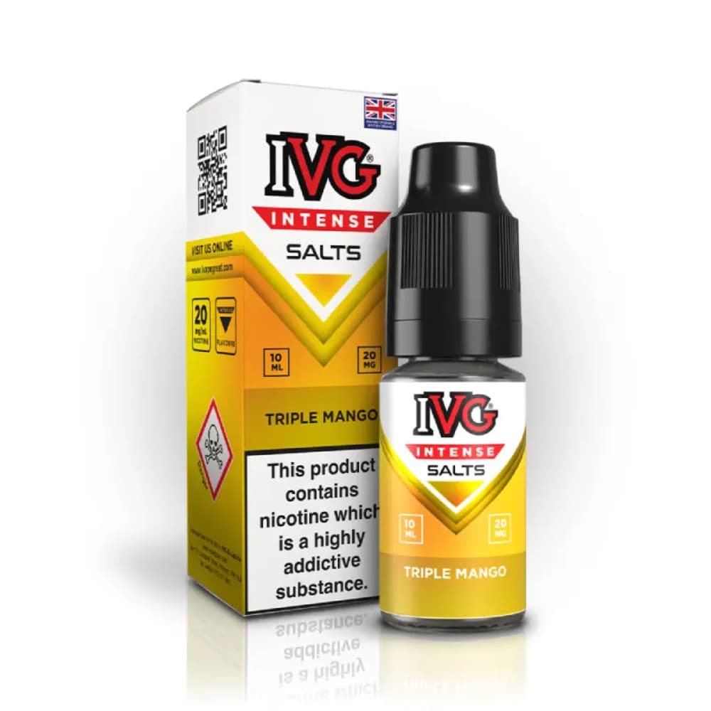  Triple Mango / 20mg IVG Intense Nic Salts e liquids 10ml Box of 10