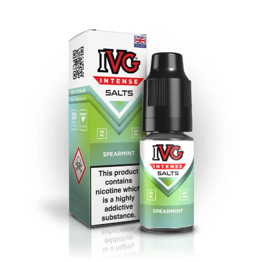  Spearmint / 20mg IVG Intense Nic Salts e liquids 10ml Box of 10