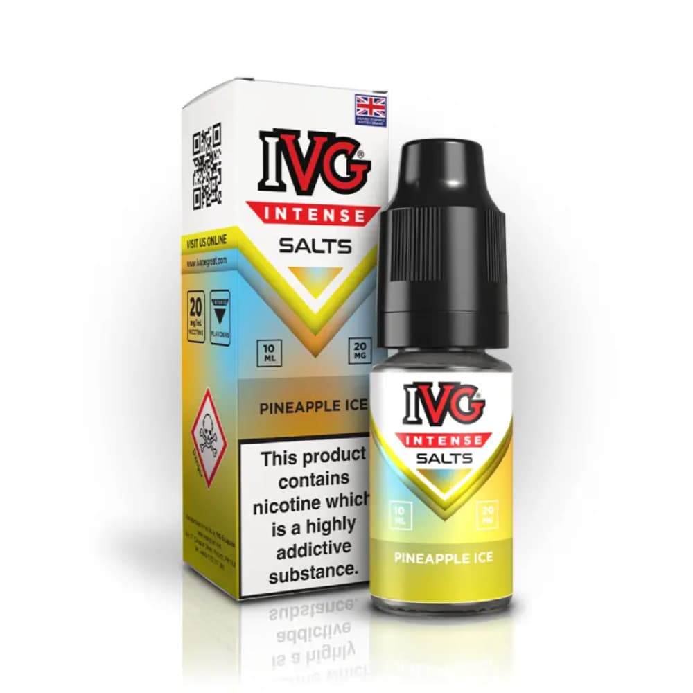  Pineapple Ice / 10mg IVG Intense Nic Salts e liquids 10ml Box of 10