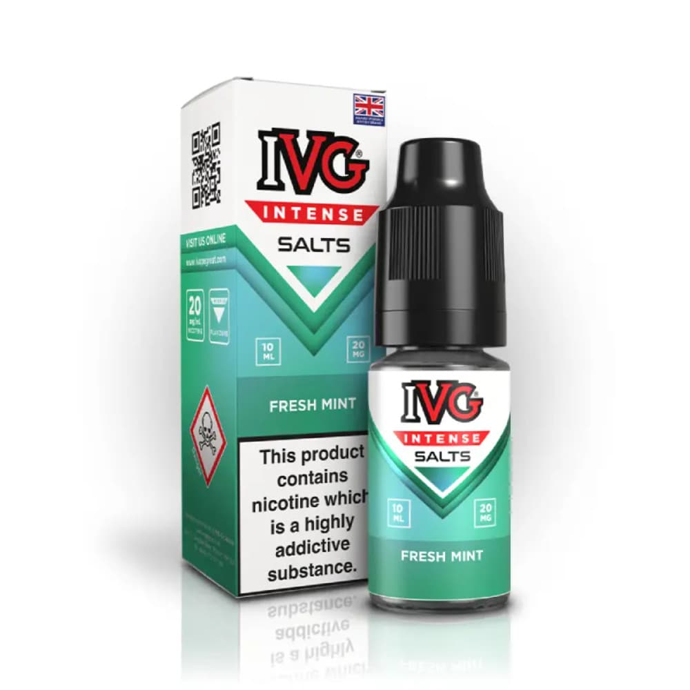  Fresh Mint / 10mg IVG Intense Nic Salts e liquids 10ml Box of 10