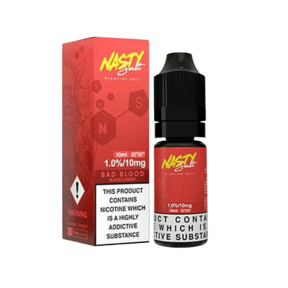  Bad Blood / 10mg Nasty Juice Nic Salts e liquids 10ml