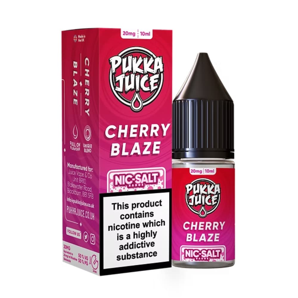  Cherry Blaze / 20mg Pukka Juice Nic Salts e liquids 10ml