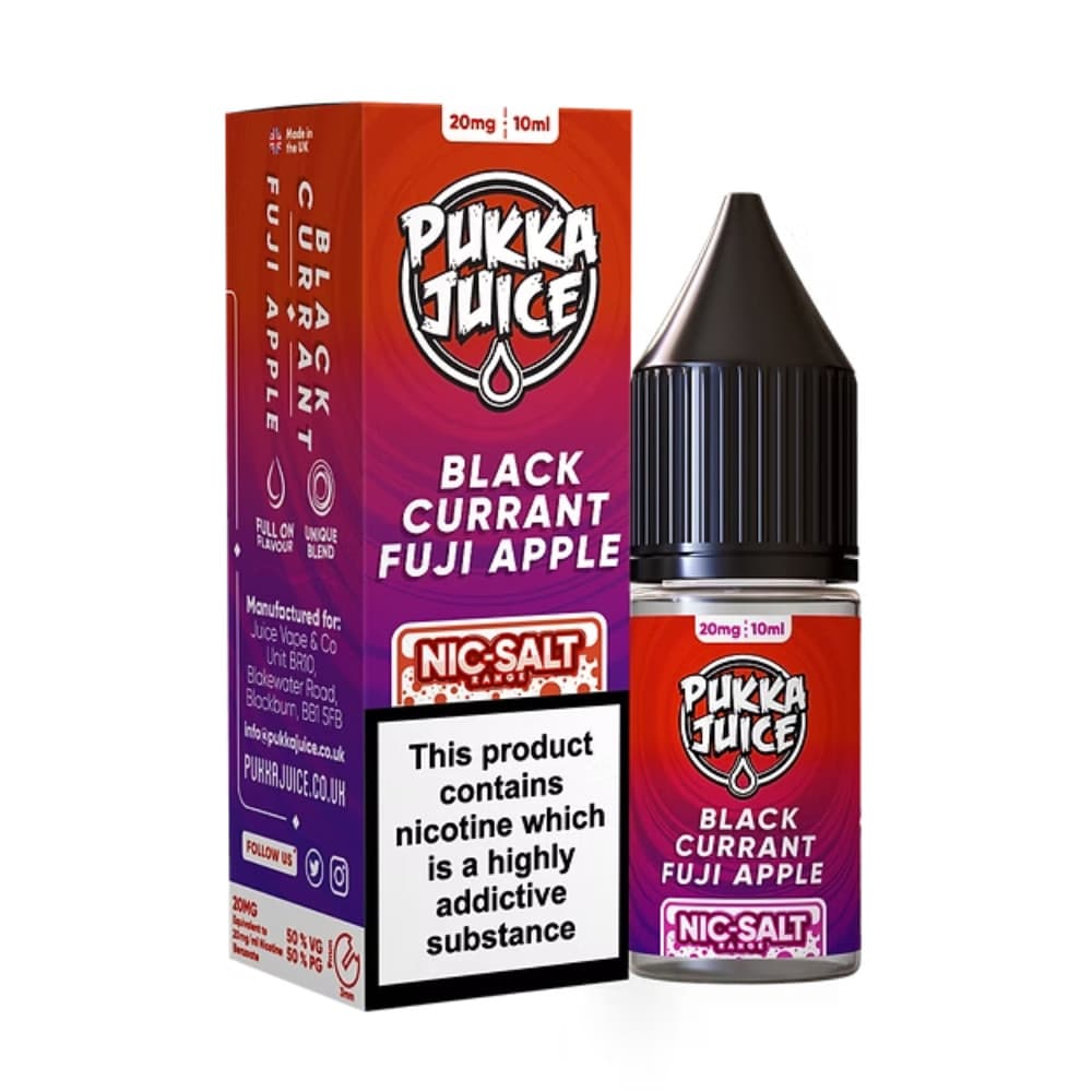  Blackcurrant Fuji Apple / 10mg Pukka Juice Nic Salts e liquids 10ml