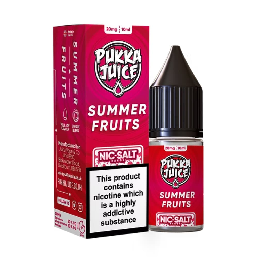  Summer Fruits / 20mg Pukka Juice Nic Salts e liquids 10ml