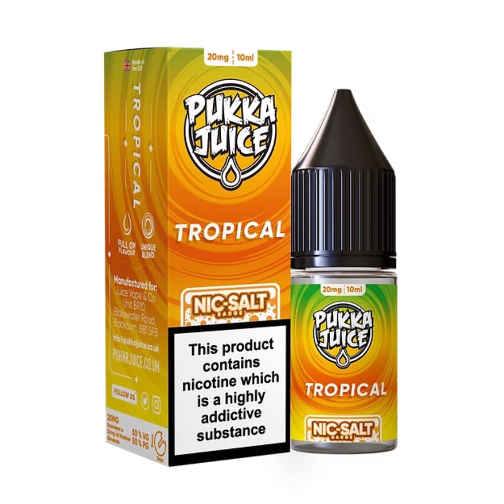  Tropical / 10mg Pukka Juice Nic Salts e liquids 10ml