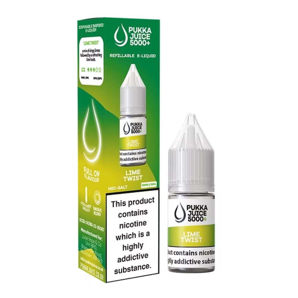  Lemon Twist / 20mg Pukka Juice 5000+ Nic Salts e liquids 10ml