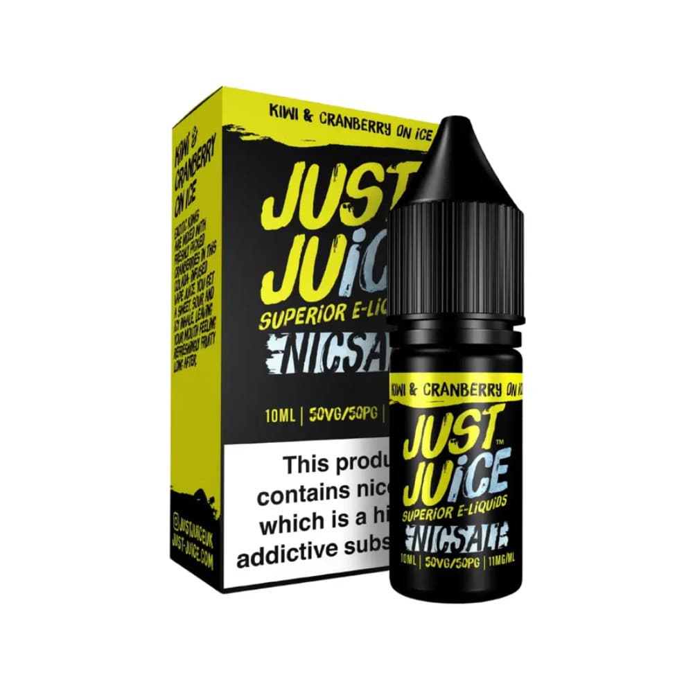  Kiwi Cranberry On Ice / 10mg Just Juice Original Nic Salts e liquids 10ml