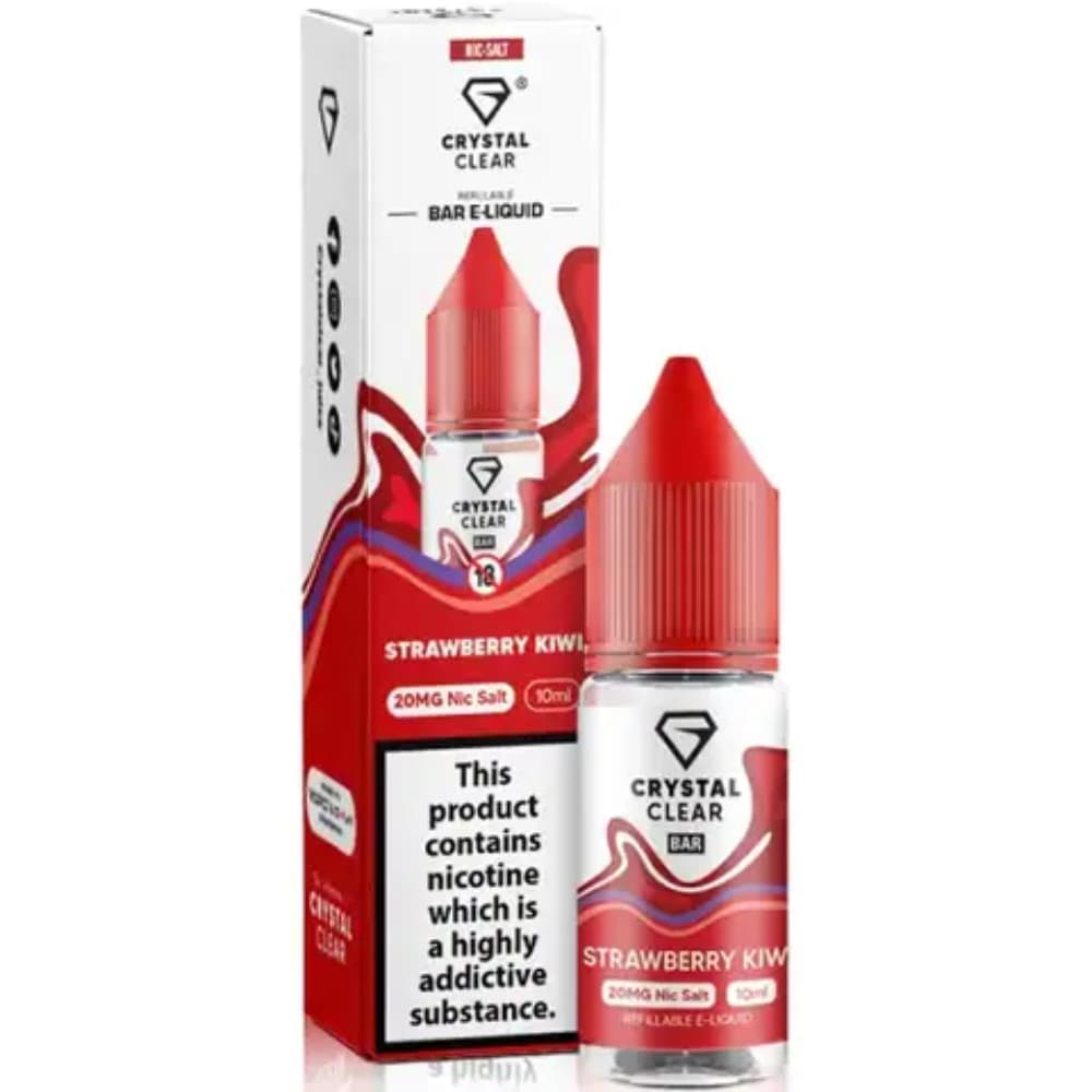  Strawberry Kiwi / 20mg Crystal Clear Nic Salts e liquids 10ml Box of 10