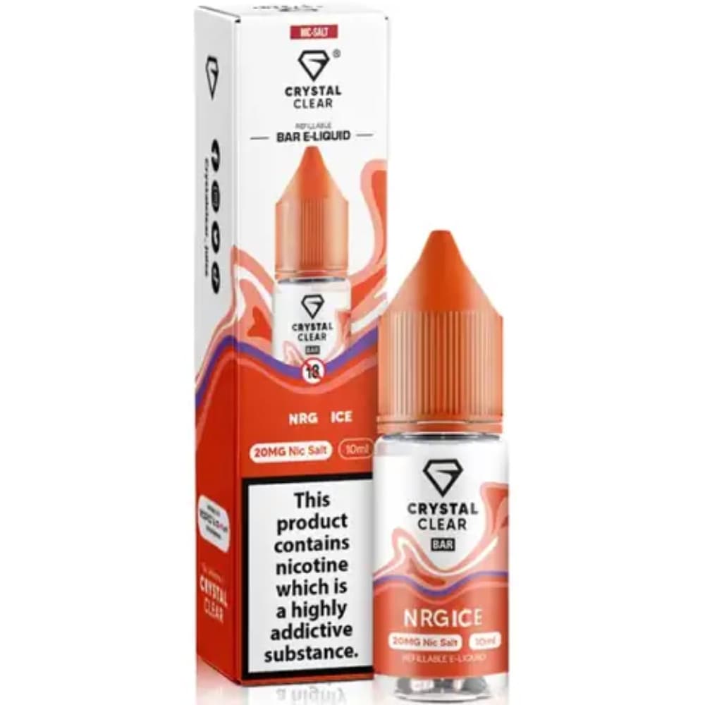  Energy Ice / 20mg Crystal Clear Nic Salts e liquids 10ml Box of 10