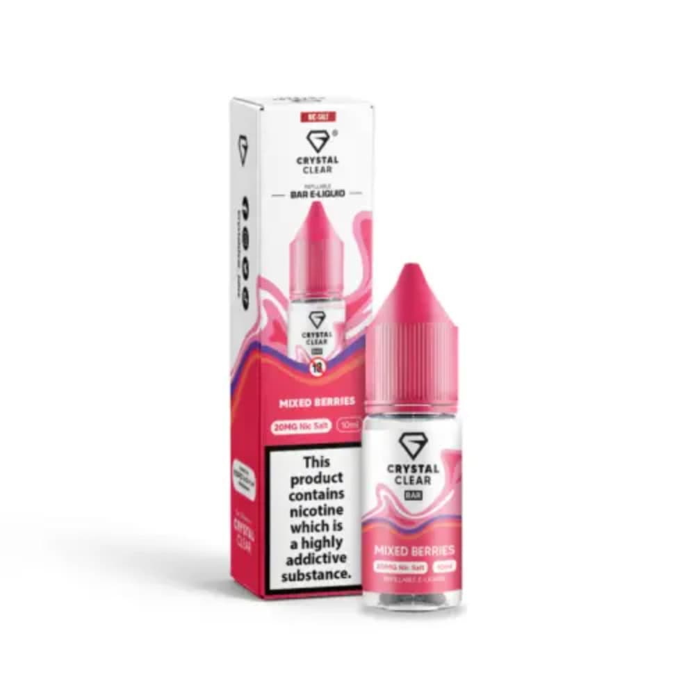  Mixed Berries / 20mg Crystal Clear Nic Salts e liquids 10ml Box of 10