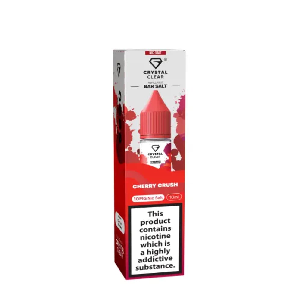  Cherry Crush / 20mg Crystal Clear Nic Salts e liquids 10ml Box of 10