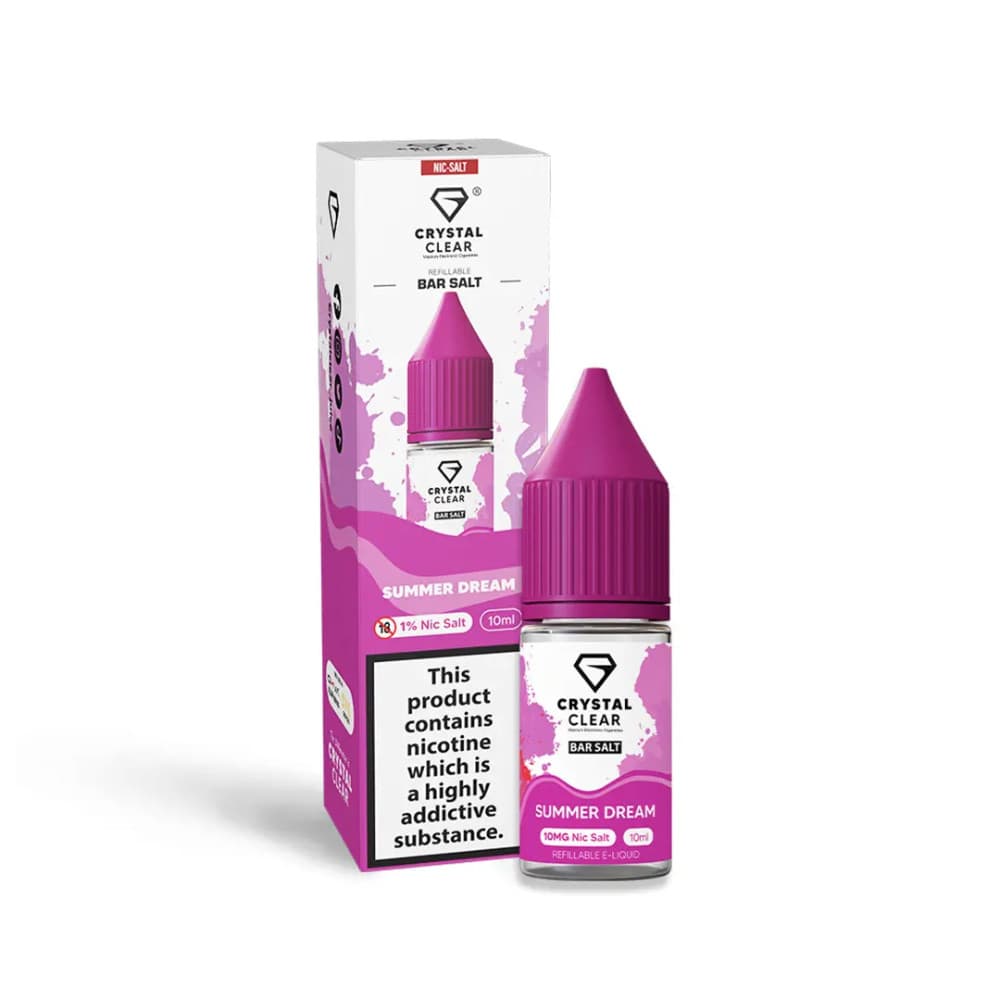  Summer Dream / 20mg Crystal Clear Nic Salts e liquids 10ml Box of 10