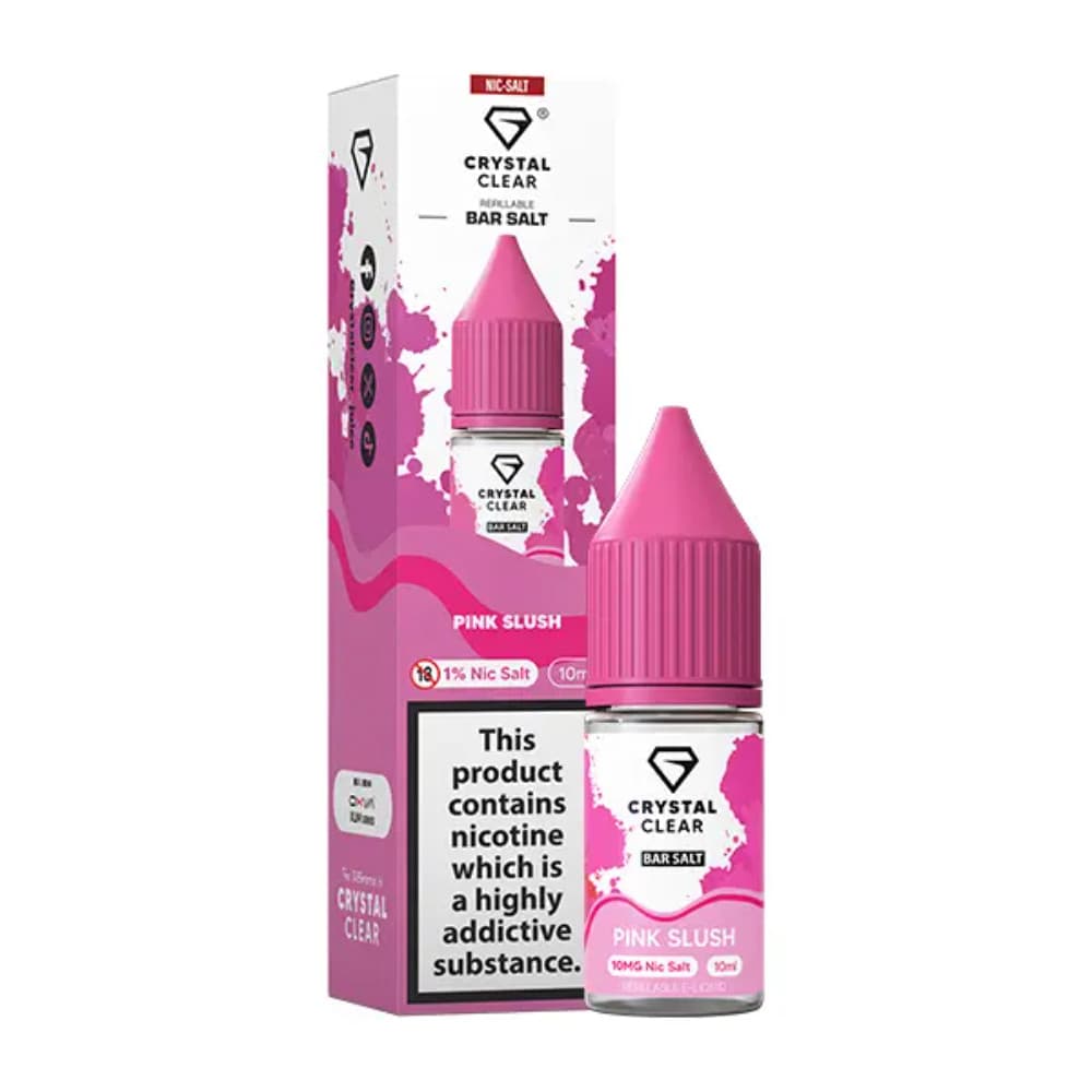  Pink Slush / 20mg Crystal Clear Nic Salts e liquids 10ml Box of 10