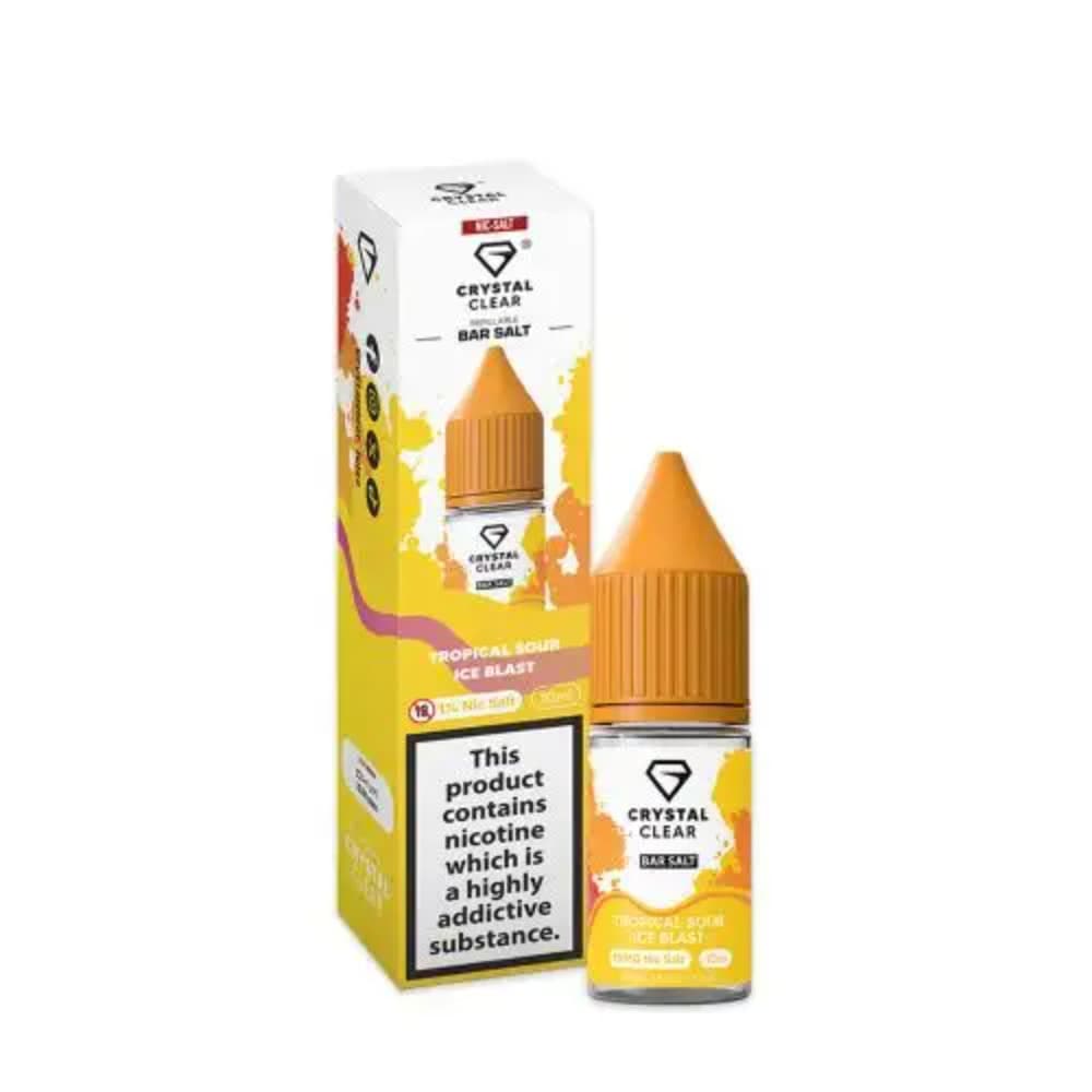  Tropical Sour Ice / 20mg Crystal Clear Nic Salts e liquids 10ml Box of 10