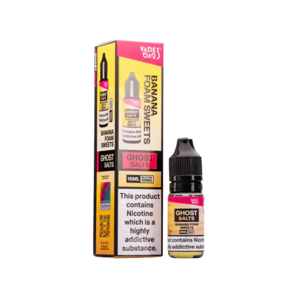  Banana Foam Sweets / 20mg Ghost 3500 Nic Salts e liquids 10ml Box of 10