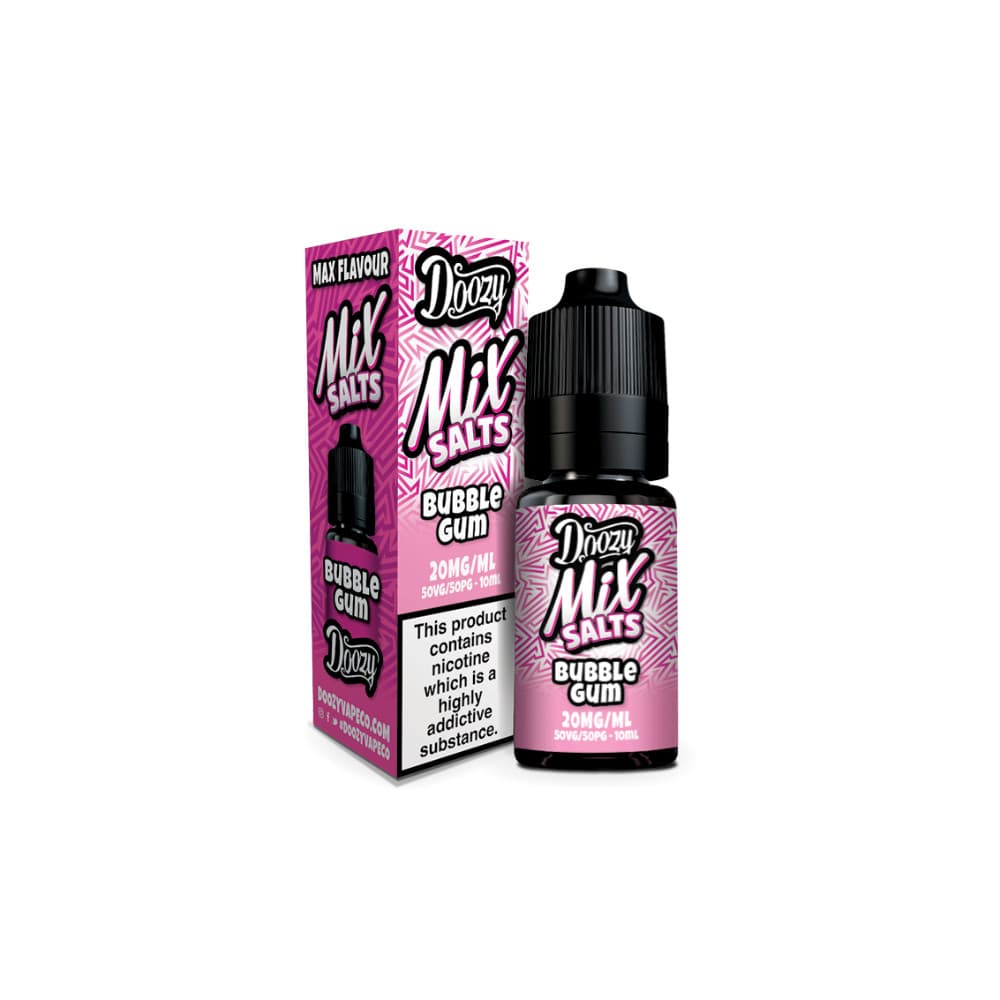  Bubblegum / 20mg Doozy Mix Nic Salts 10ml e liquids 10ml Box of 10