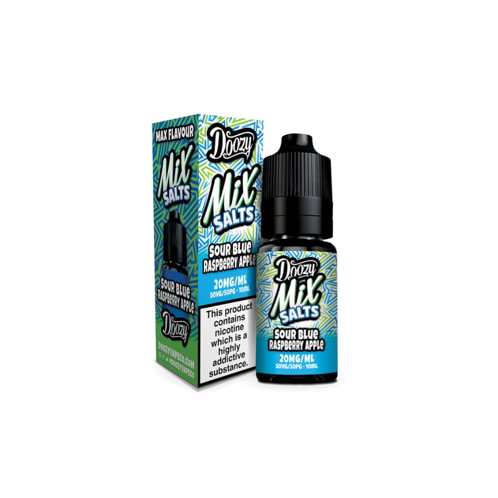  Sour Blue Raspberry Apple / 20mg Doozy Mix Nic Salts 10ml e liquids 10ml Box of 10