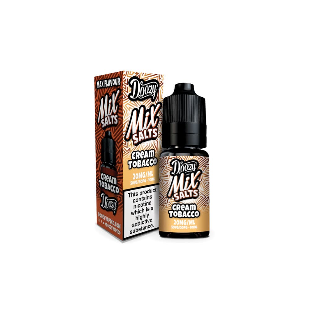  Cream Tobacco / 10mg Doozy Mix Nic Salts 10ml e liquids 10ml Box of 10