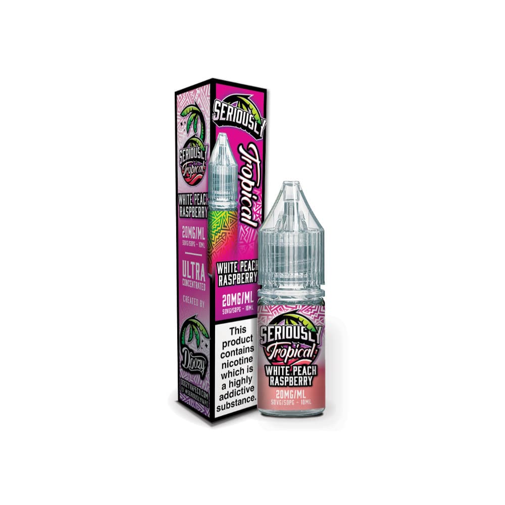  White Peach Raspberry / 10mg Doozy Serious Tropical Nic Salts 10ml Box of 10