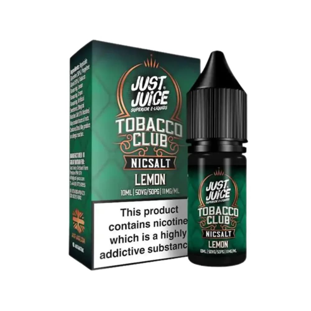  Lemon Tobacco / 10mg Just Juice Tobacco Club Nic Salts e liquids 10ml